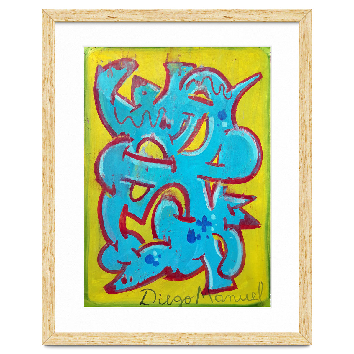 Forma Celeste Sobre Amarillo 3