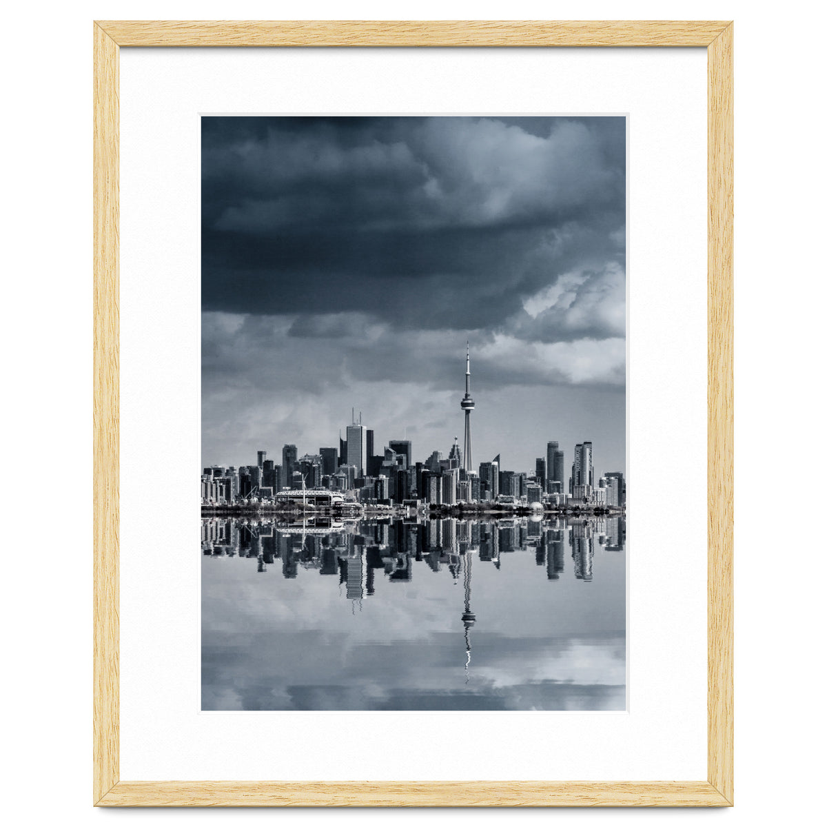 Toronto Skyline From Colonel Samuel Smith Park Reflection No 1