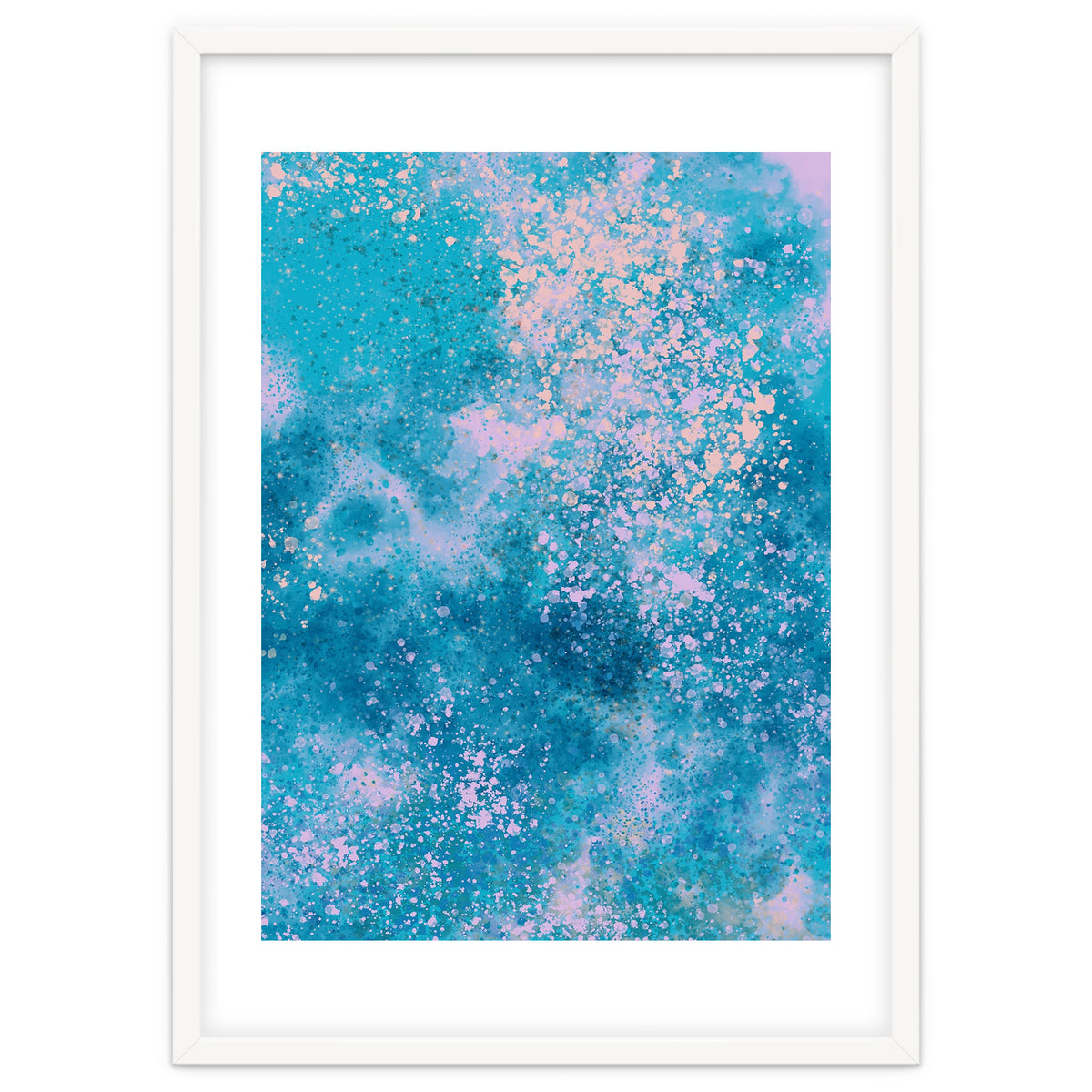 Abstract Watercolor Pink Blue