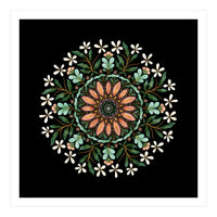 Floral Mandala | Black (Print Only)