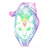 Rainbow Pastel Cat (Print Only)