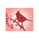 Northern Cardinal Bird Low Poly Art  (Print Only) thumbnail