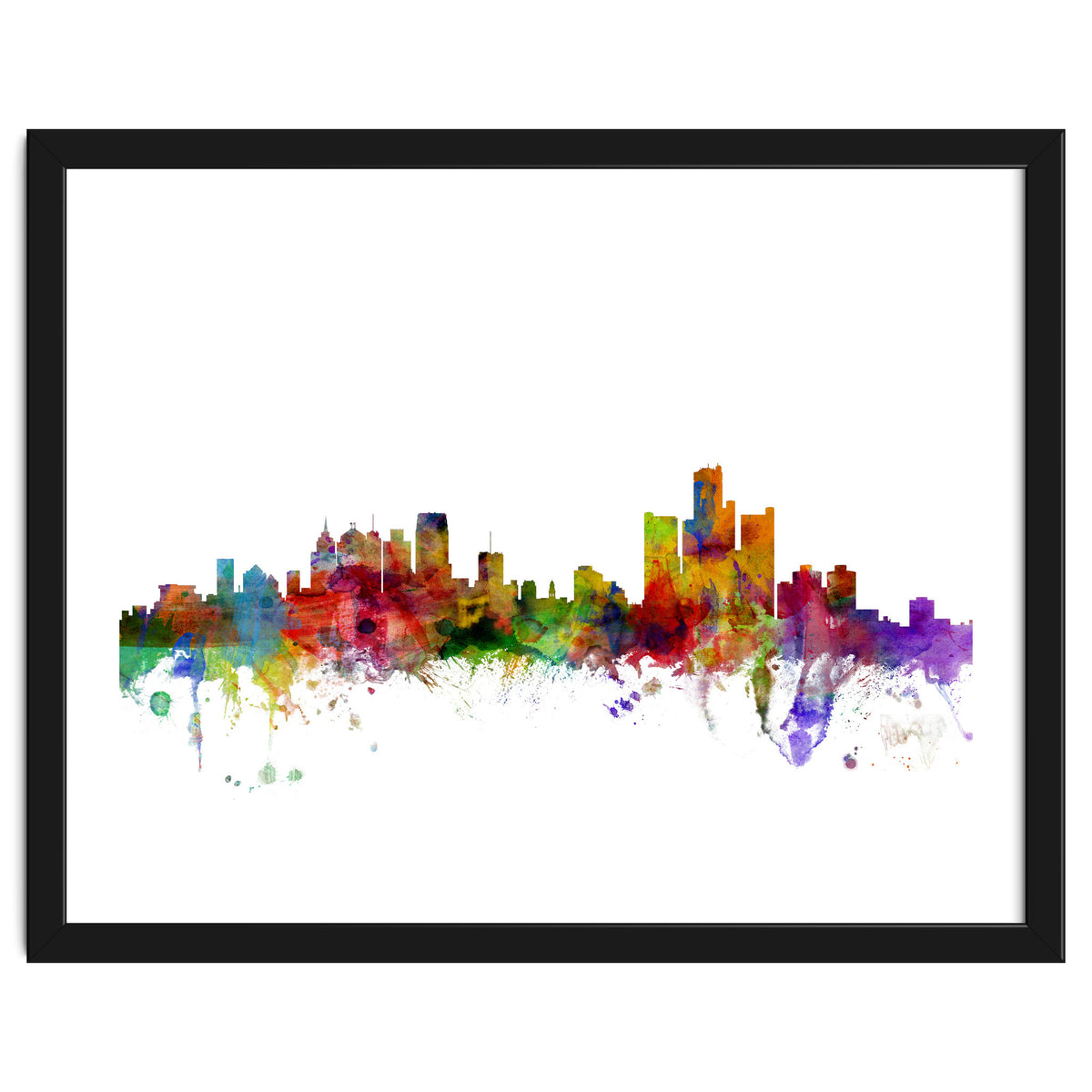 Detroit Michigan Skyline