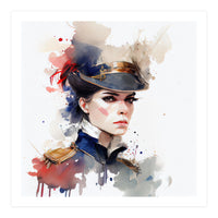 Watercolor Napoleonic Soldier Woman #1 (Print Only)
