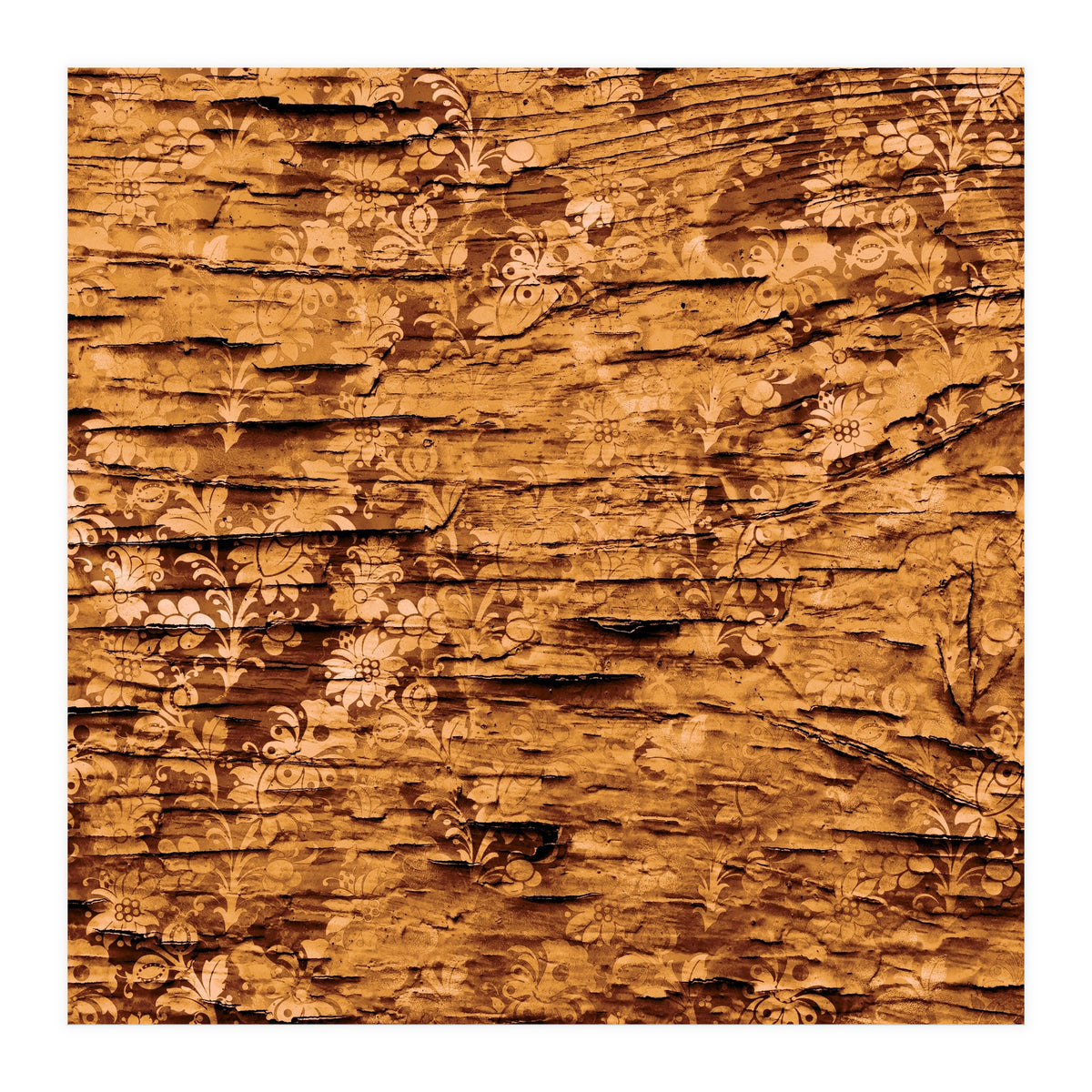 Wrinkled Ornament Old Gold (Print Only)