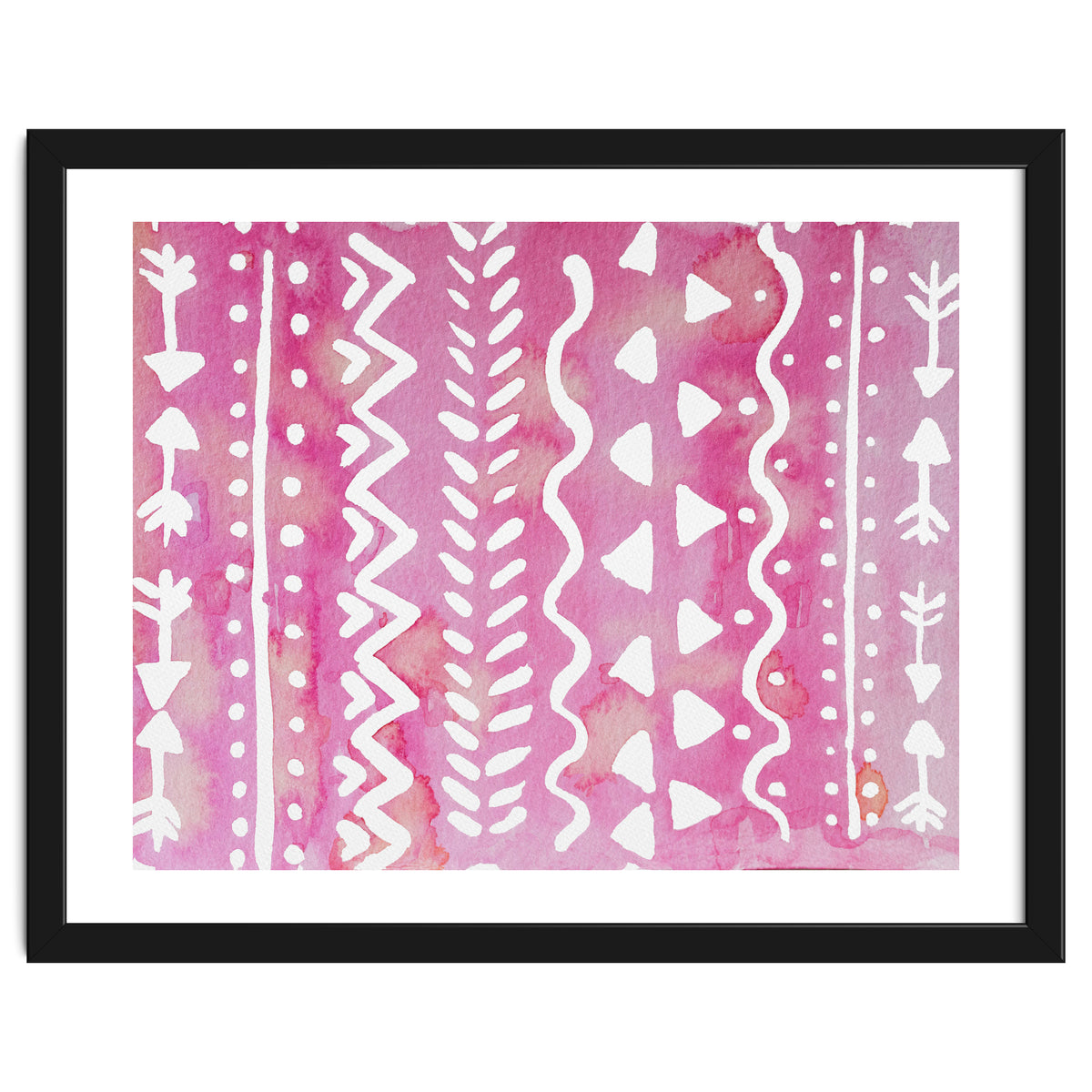 Abstract boho tribal pattern in pink