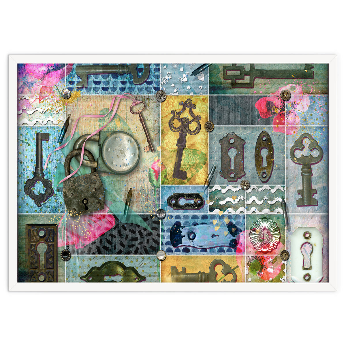 Vintage Key Collage