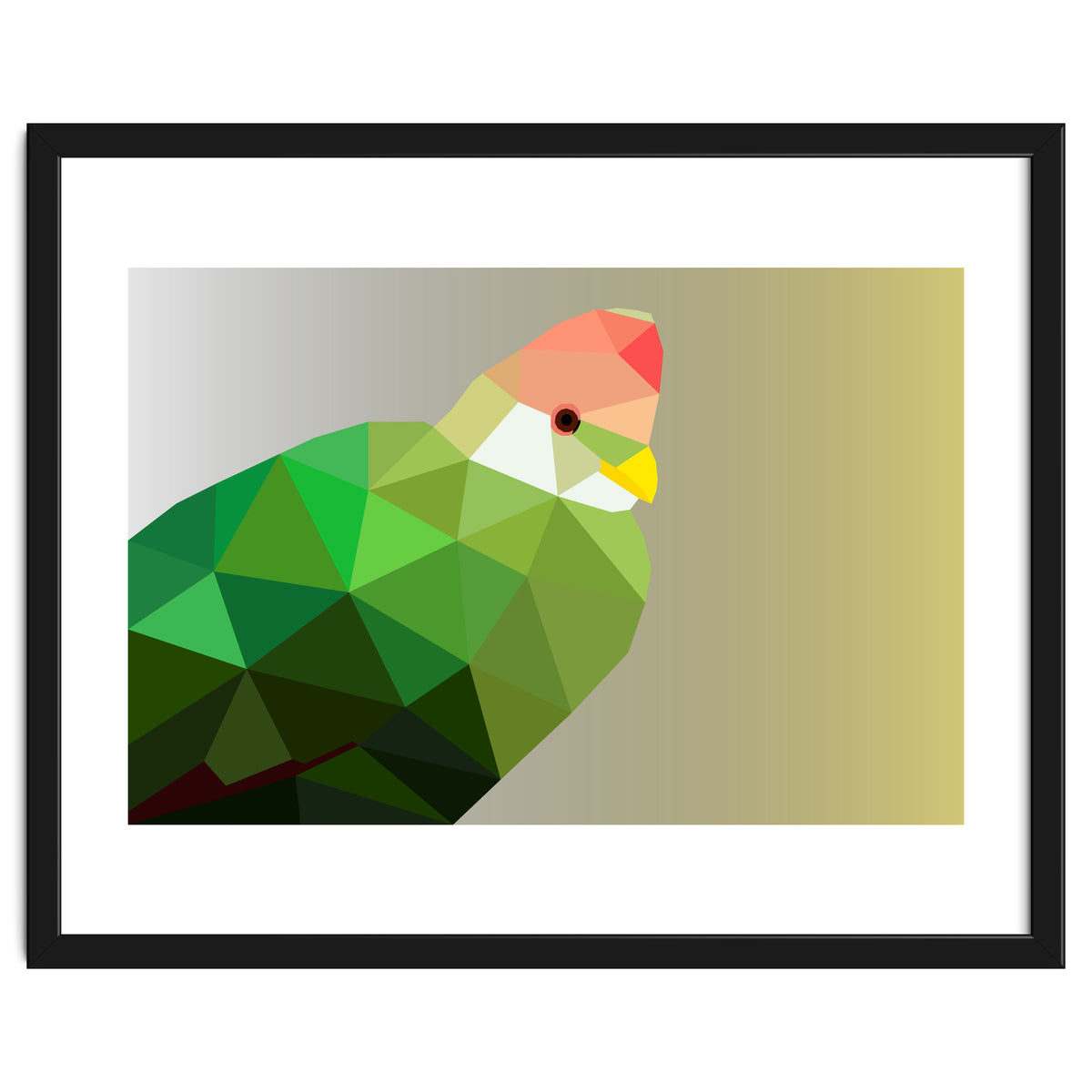 Red Crested Turaco Low Poly Art