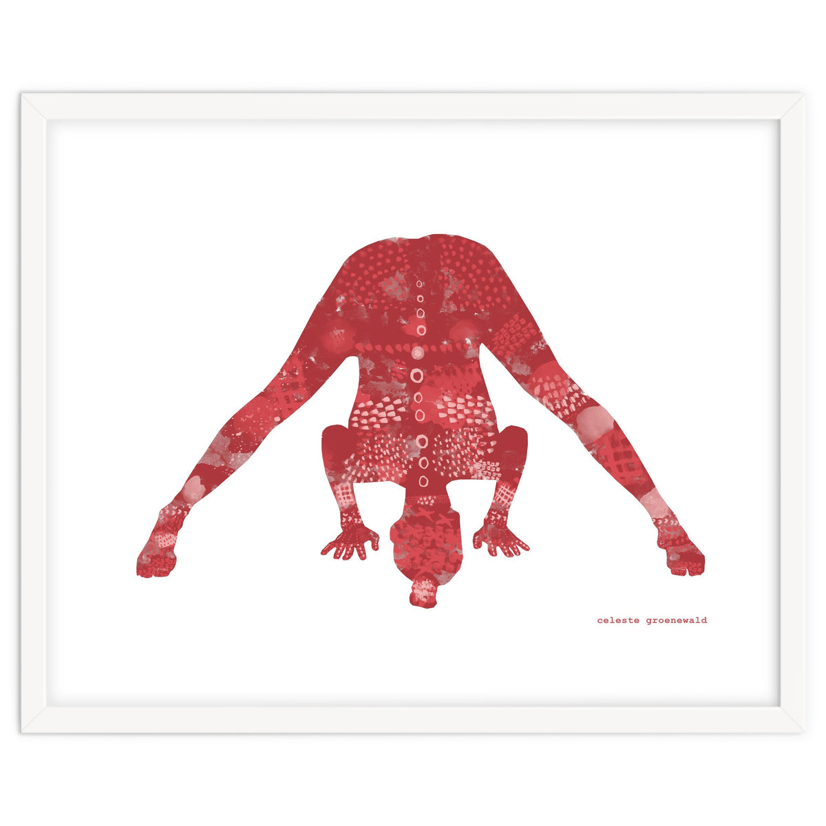 Prasarita Padottanasana in Red