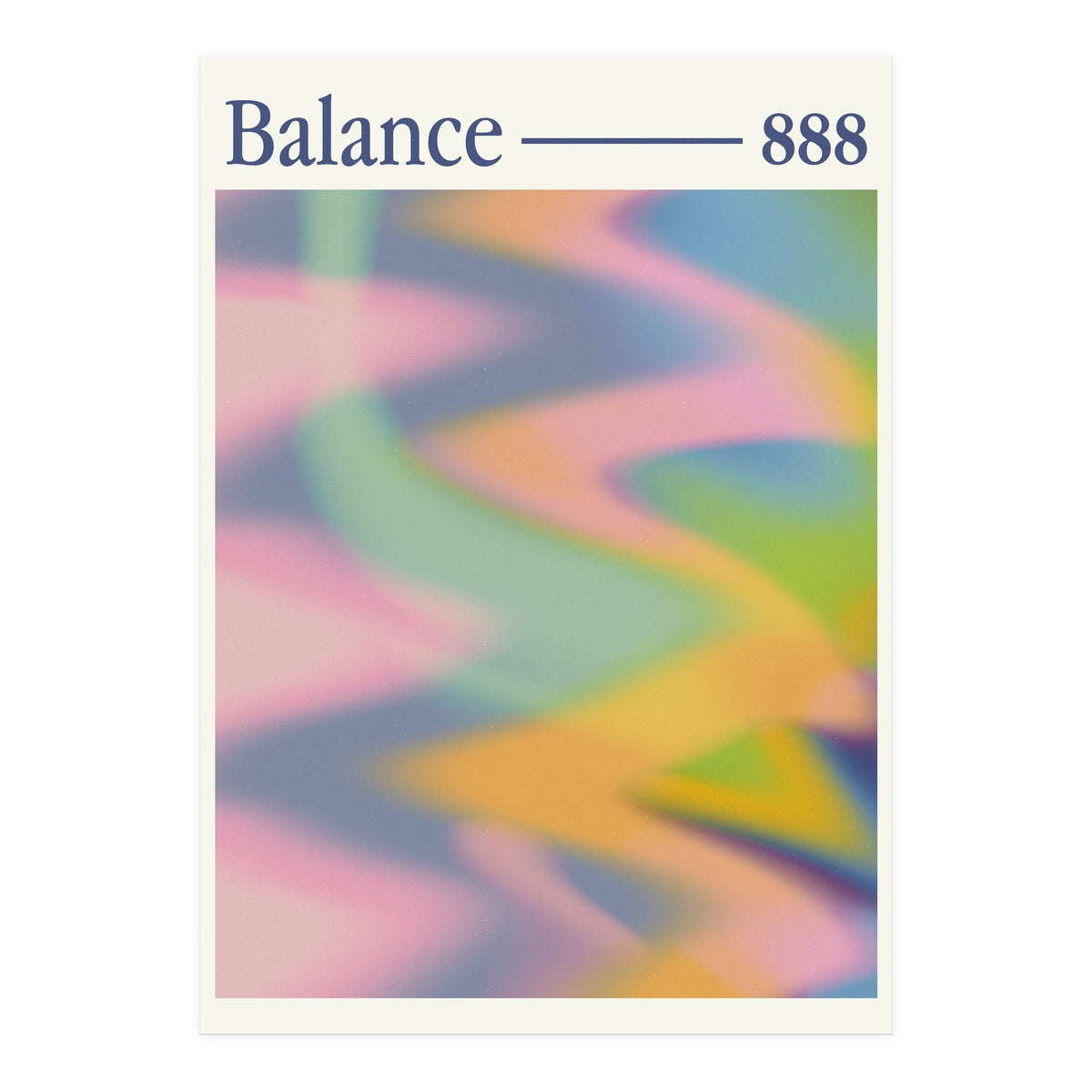 Angel Numbers \\ 888 Balance \\ Color Aura (Print Only)