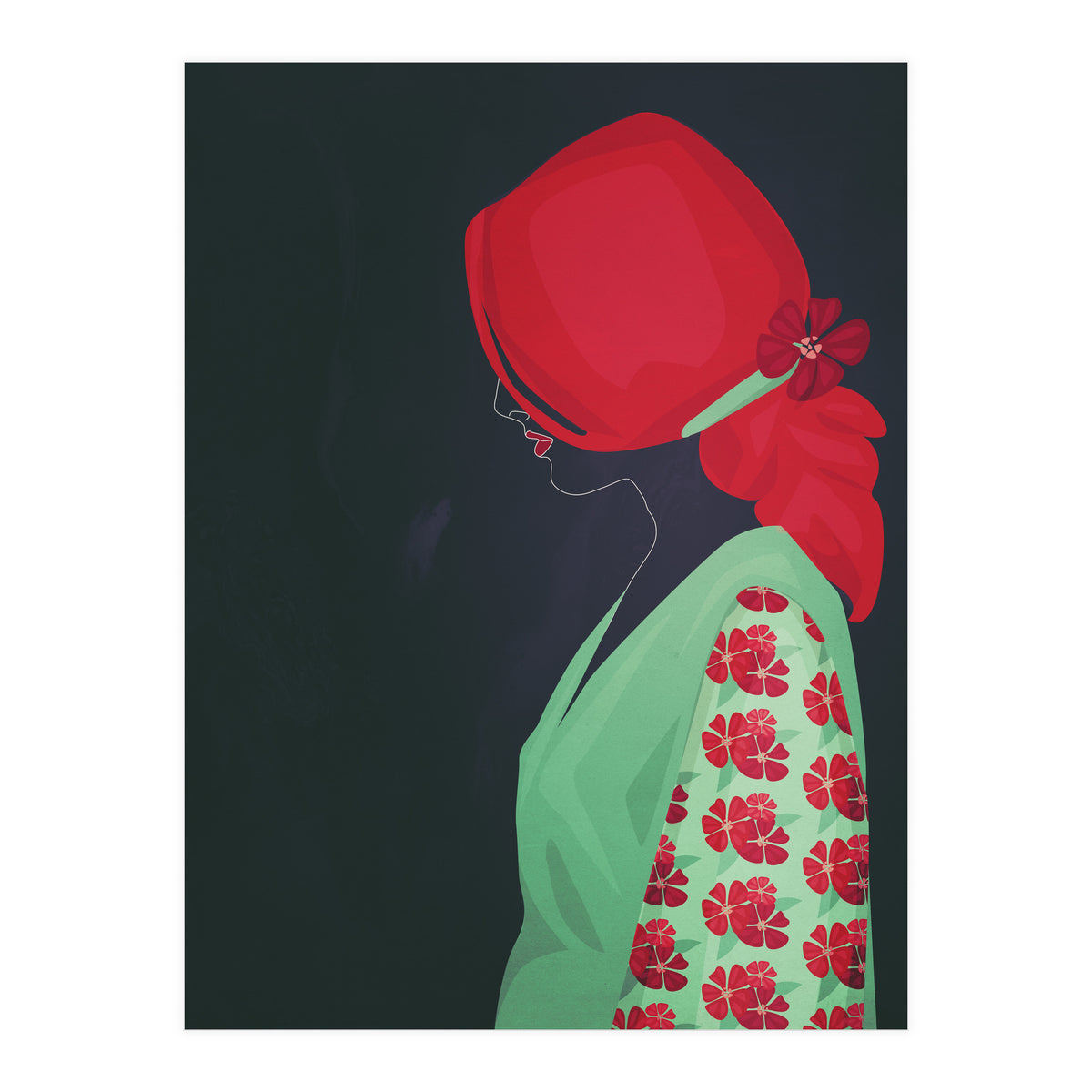 Redhead in Kimono (Print Only)