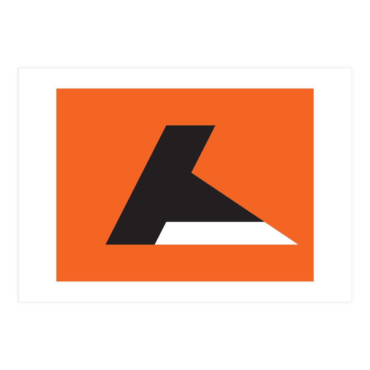 Geometric Shapes No. 79 - orange & black (Print Only)