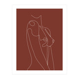 Female chest line-brown (Print Only) thumbnail