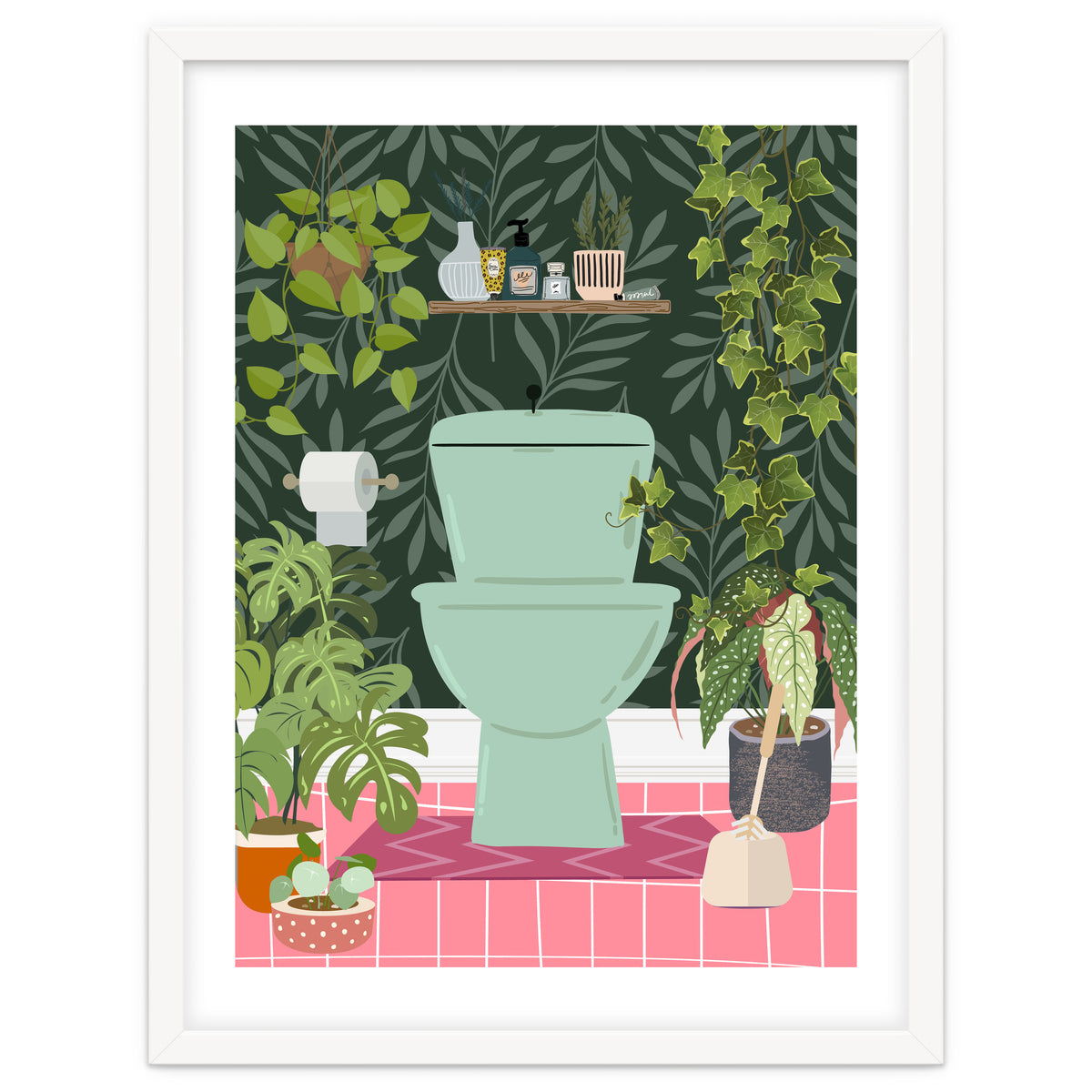 Botanical Loo in Tropical Bathroom