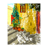 The Path to Peace | Summer Architecture Travel | Exotic Places Vintage Bohemian House (Print Only) thumbnail