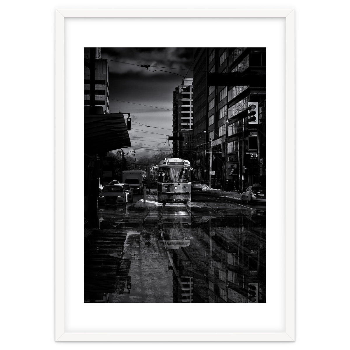 The 512 St. Clair Streetcar Toronto Canada Reflection