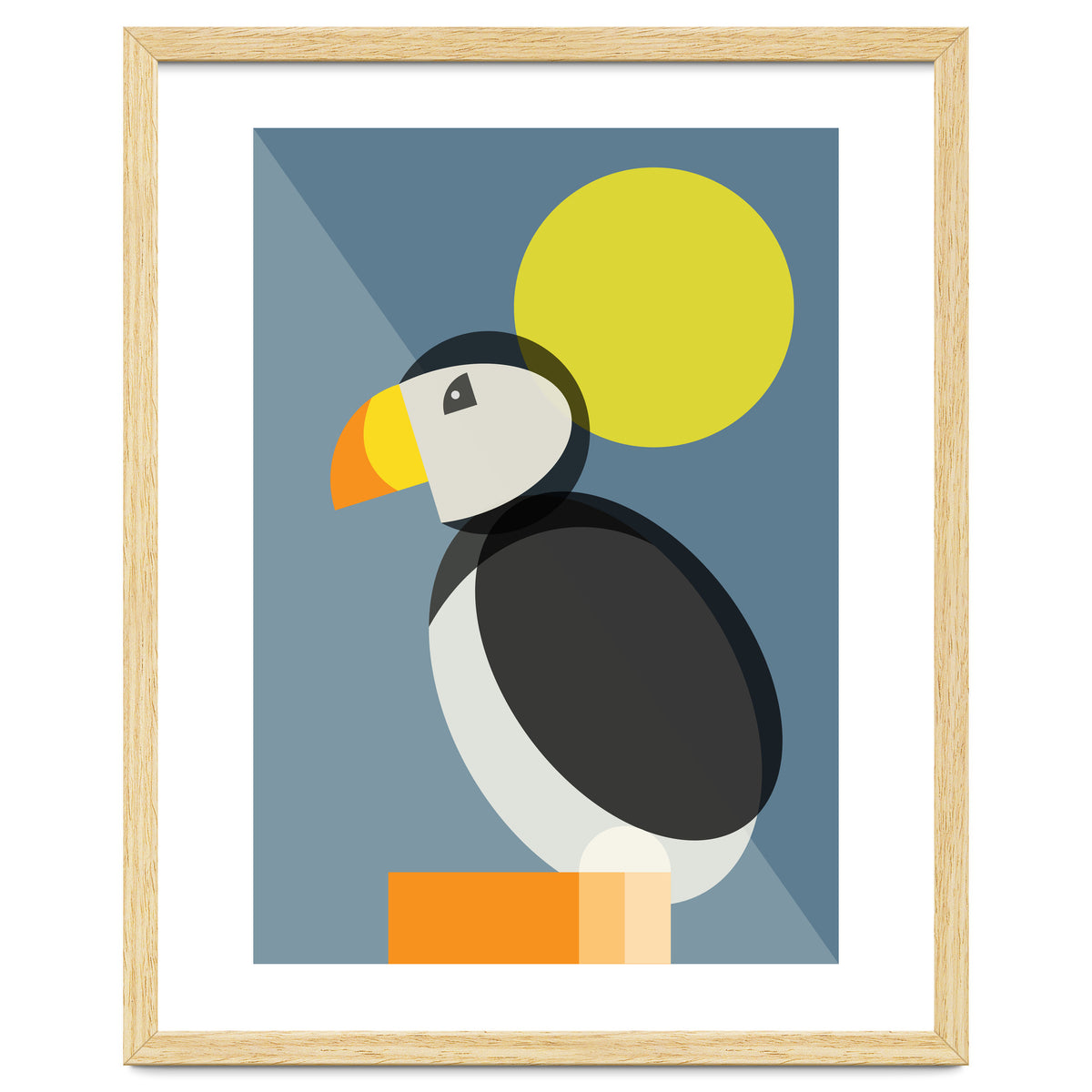 Mid Century Geometric Puffin