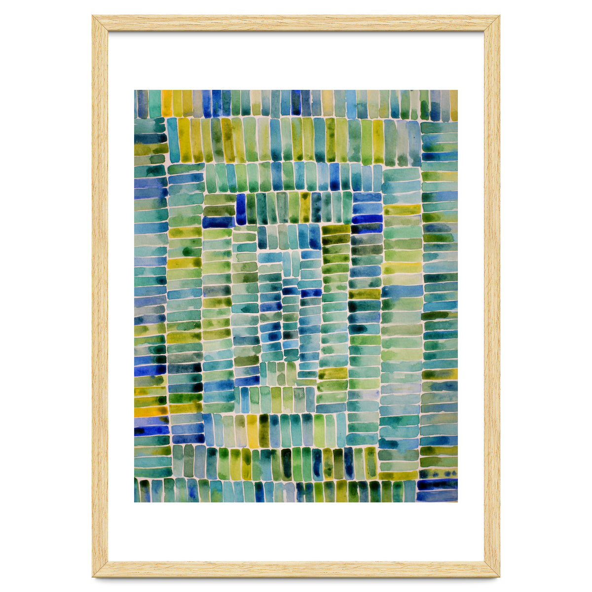 Abstract rectangle pattern in green