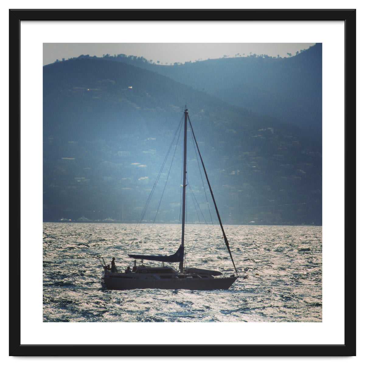 Sailing boat at sunset