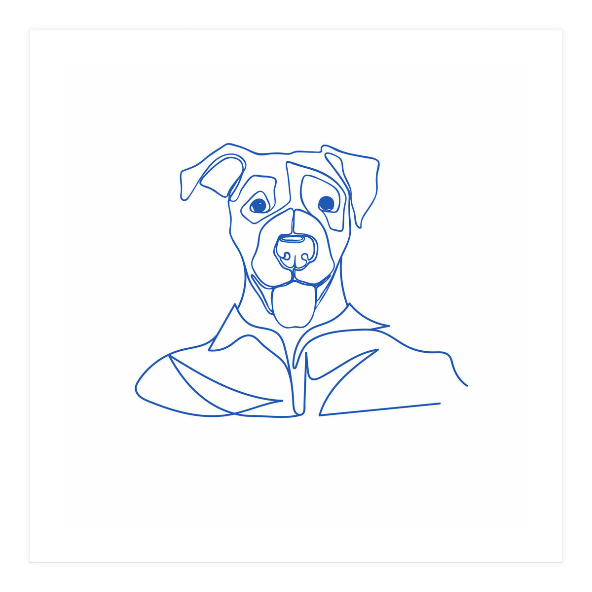 One Line Art Dog  (Print Only)