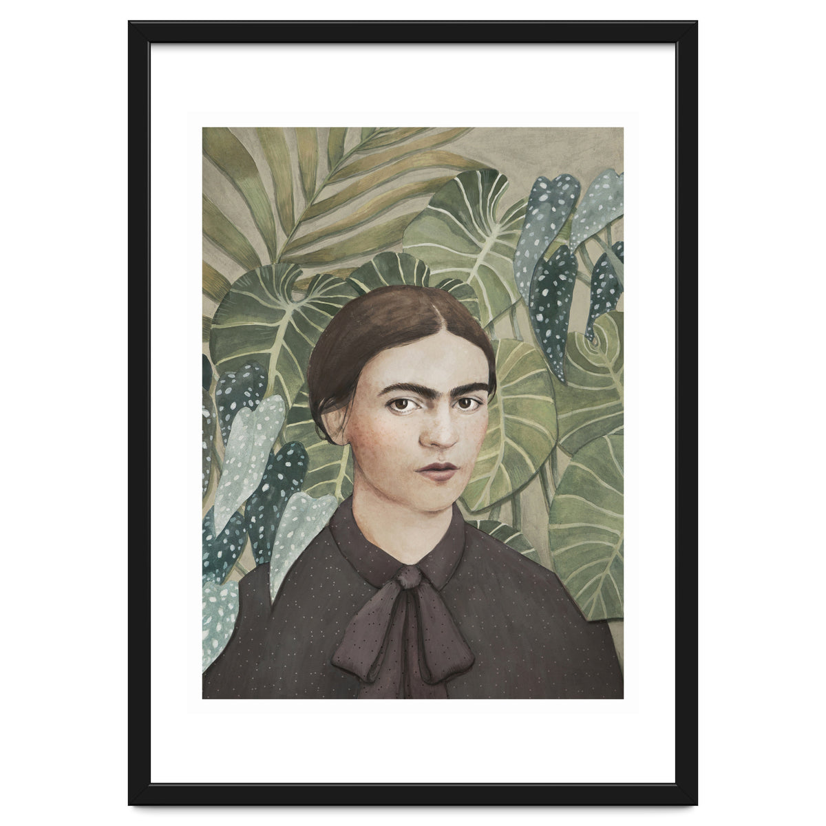 Frida With Plants