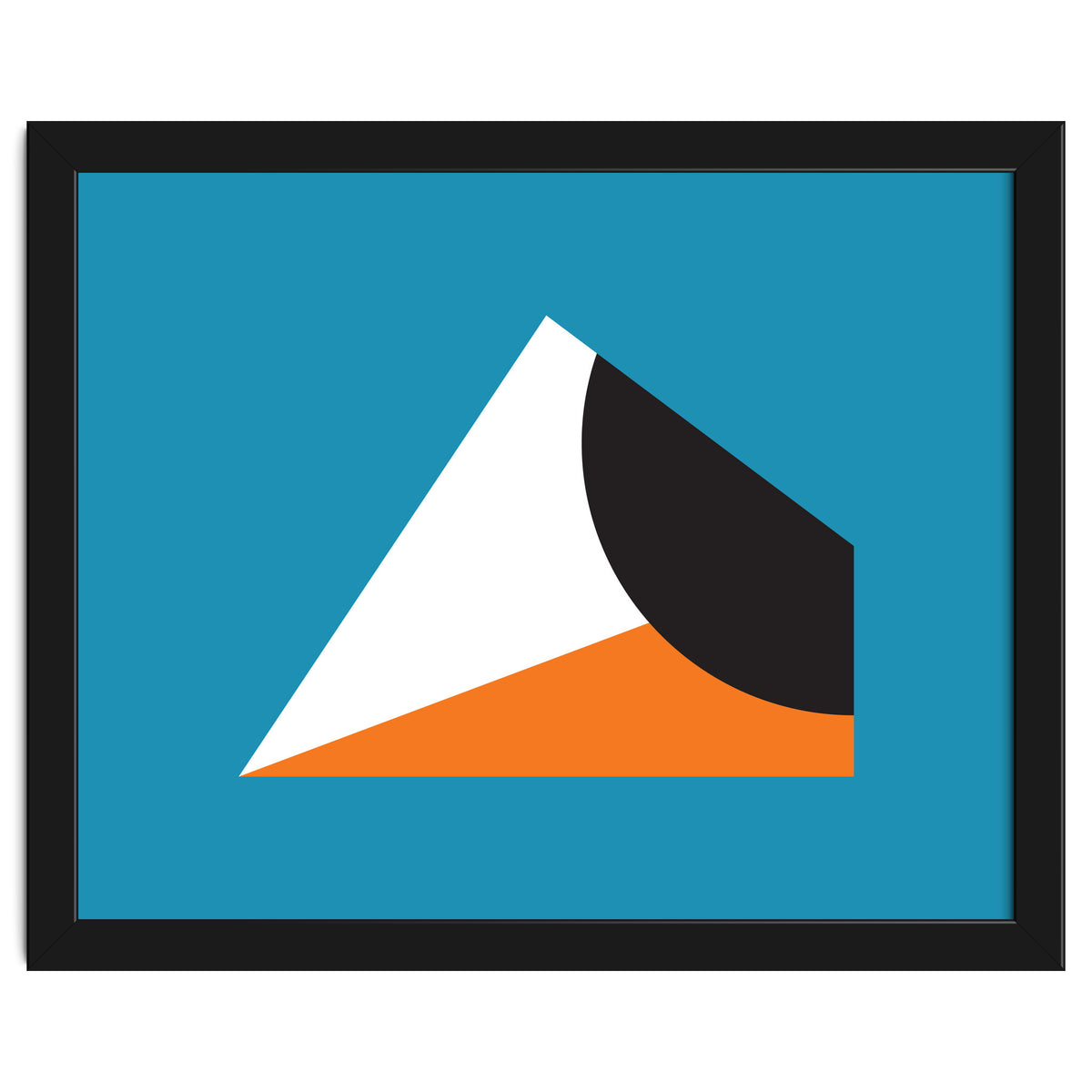 Geometric Shapes No. 16 - blue & orange