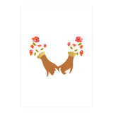 I Pinky Promise | Valentine's Day Love Friendship | Floral Botanical Join Hands Forever (Print Only) thumbnail