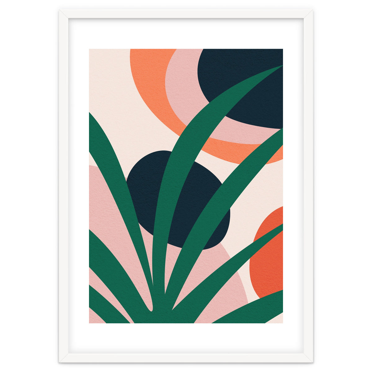 Abstract Mid Century Modern Scandinavian Leaf