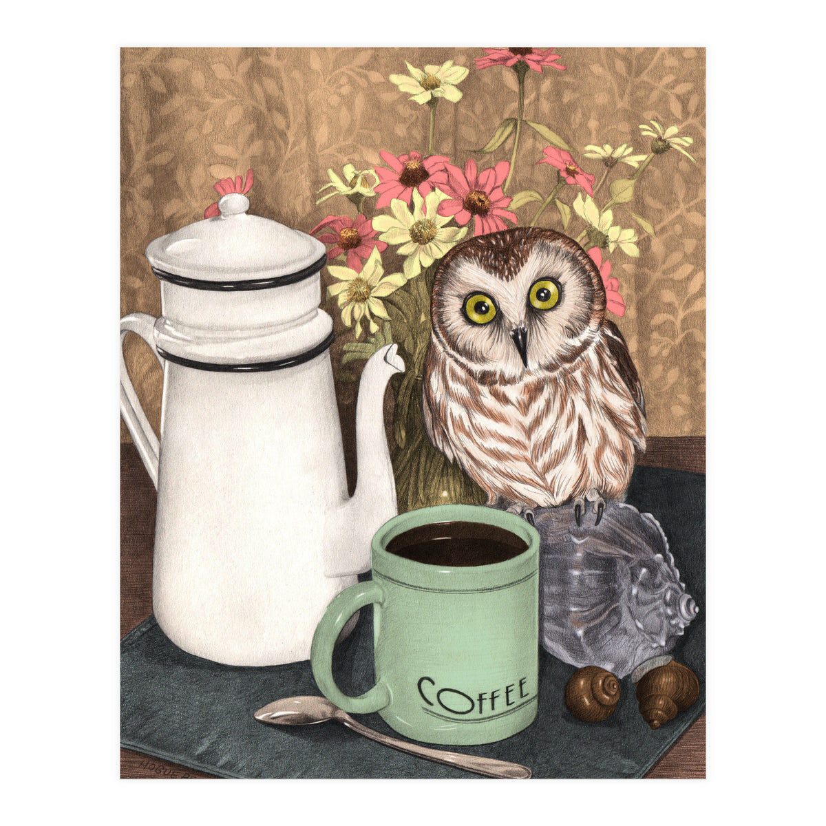 Coffee Owl (Print Only)