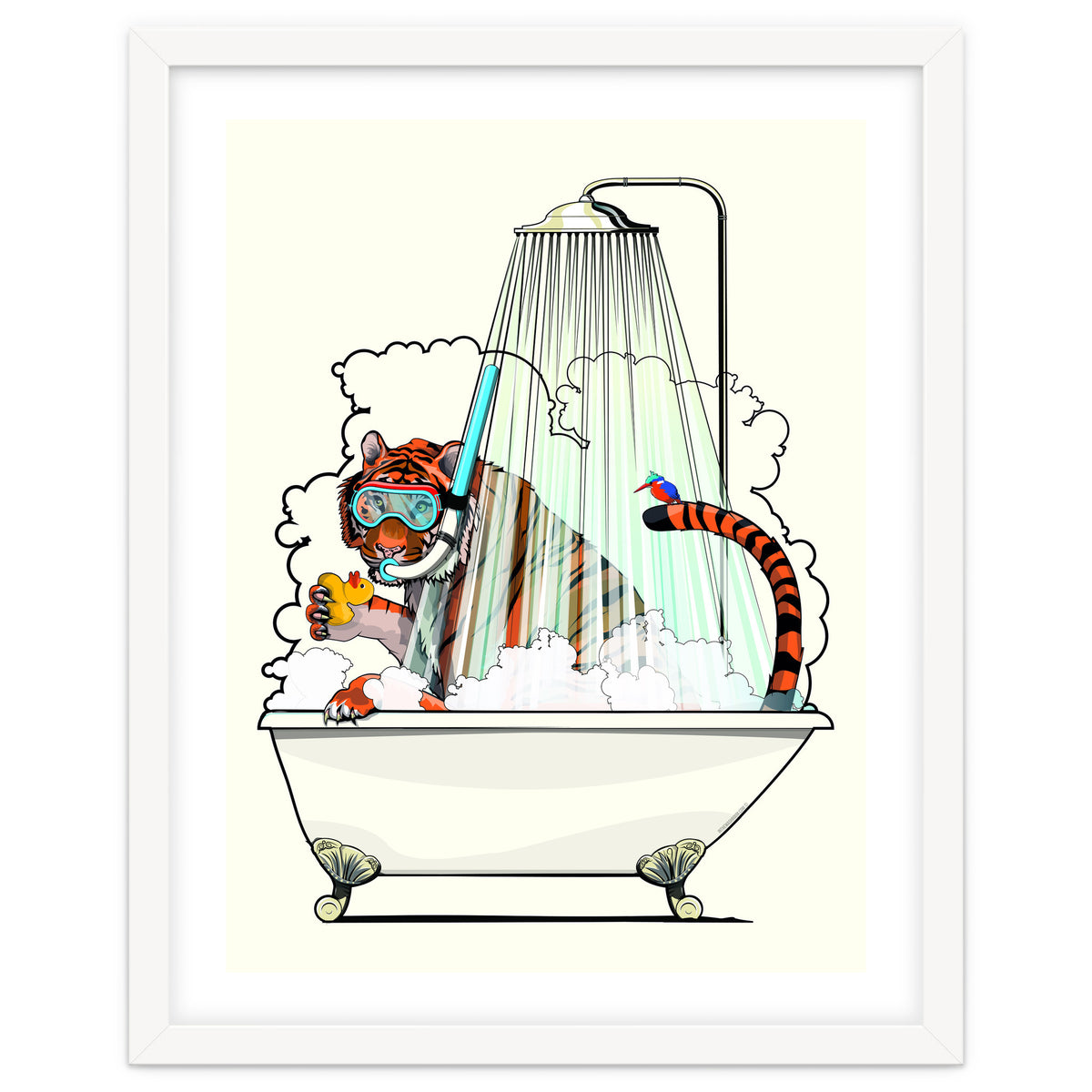 Tiger in the Bath, funny Bathroom Humour