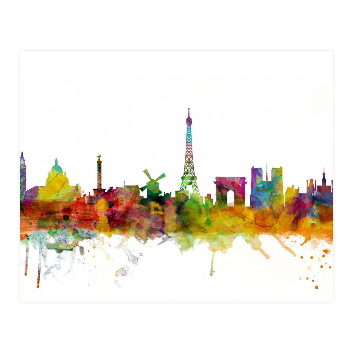 Paris France Skyline (Print Only)