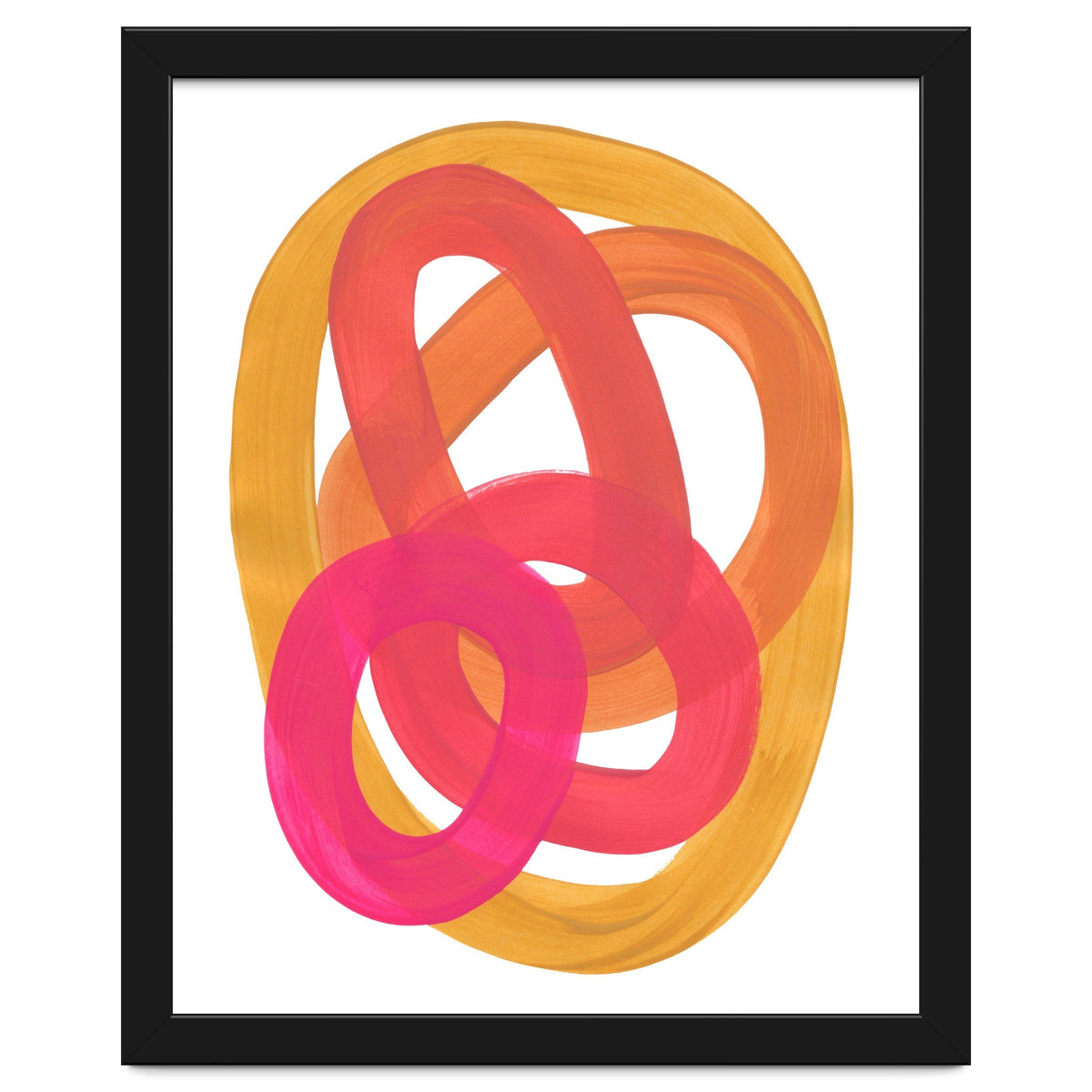 Warm Candy Colors Magenta Yellow Nesting Circles Ombre