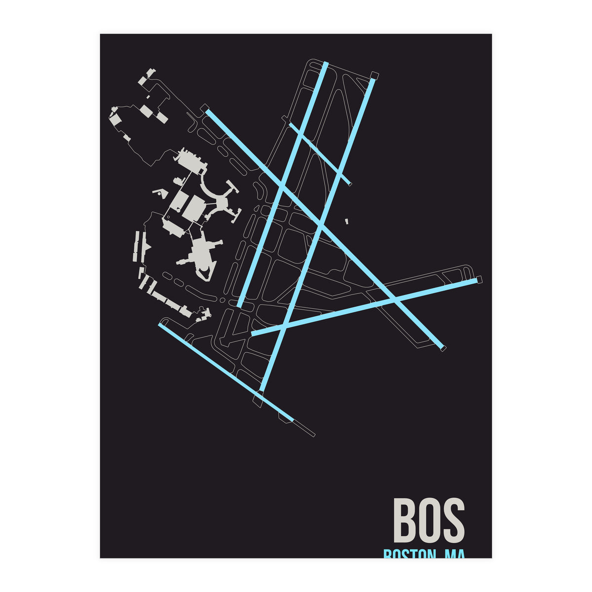 Boston Airport Layout (Print Only)