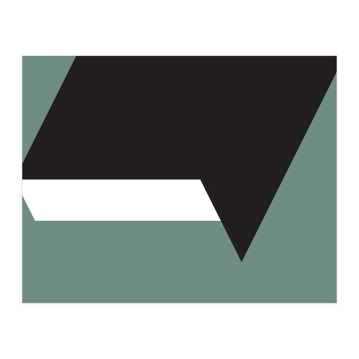 Geometric Shapes No. 85 - black, white & grey (Print Only)