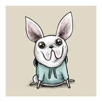French Bulldog in a Hoodie (Print Only)