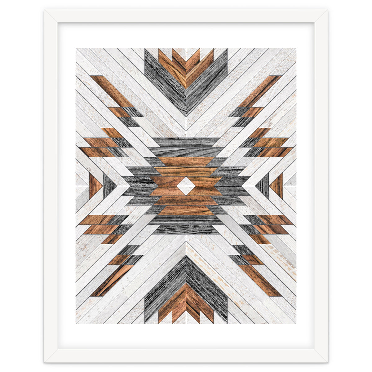 Urban Tribal Pattern No.8 - Aztec - Wood