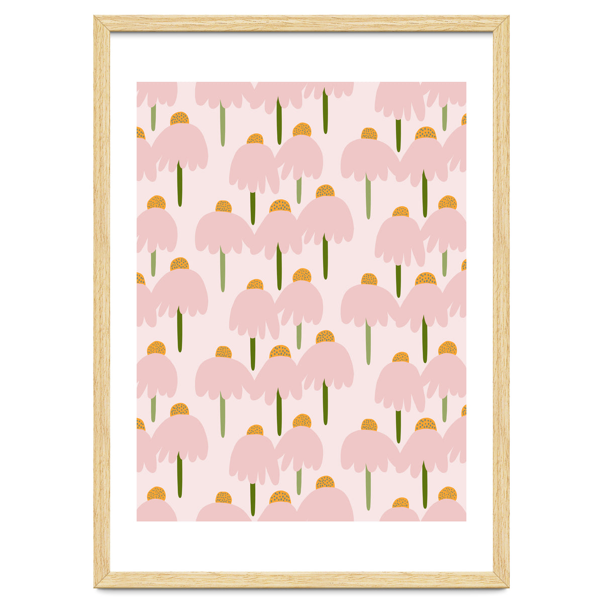 Pastel Pink Flower Pattern