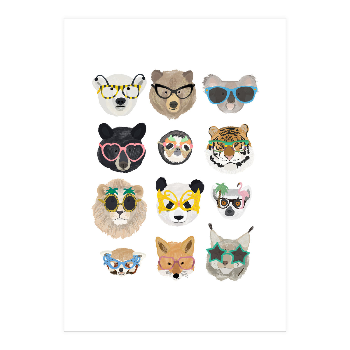 Big Cats in Glasses (Print Only)