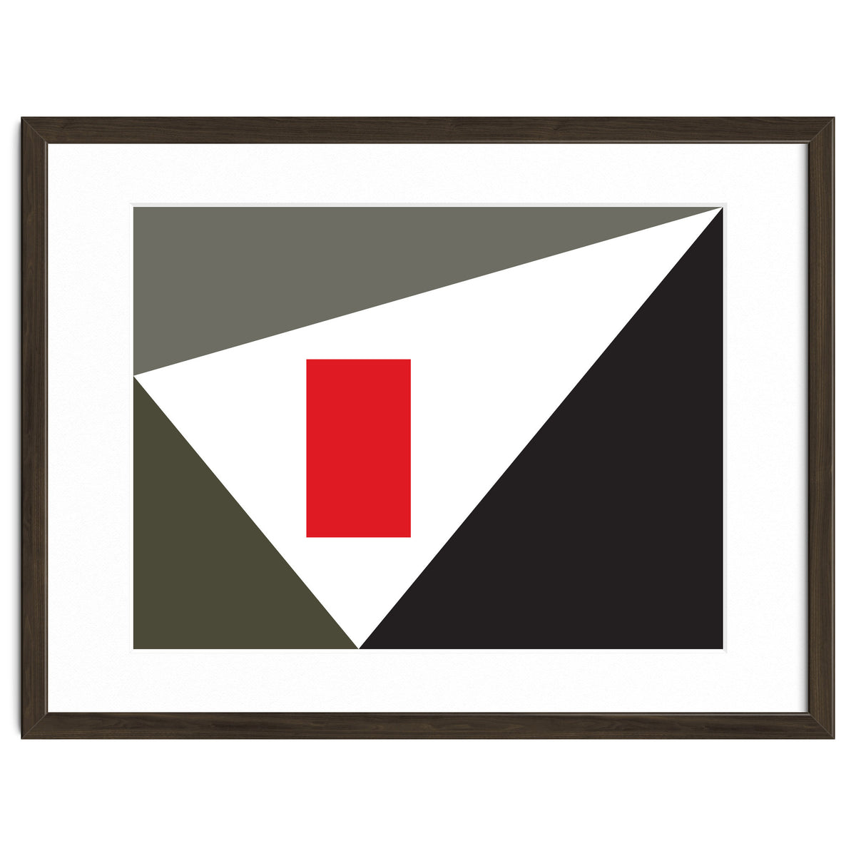 Geometric Shapes No. 86 - grey & red