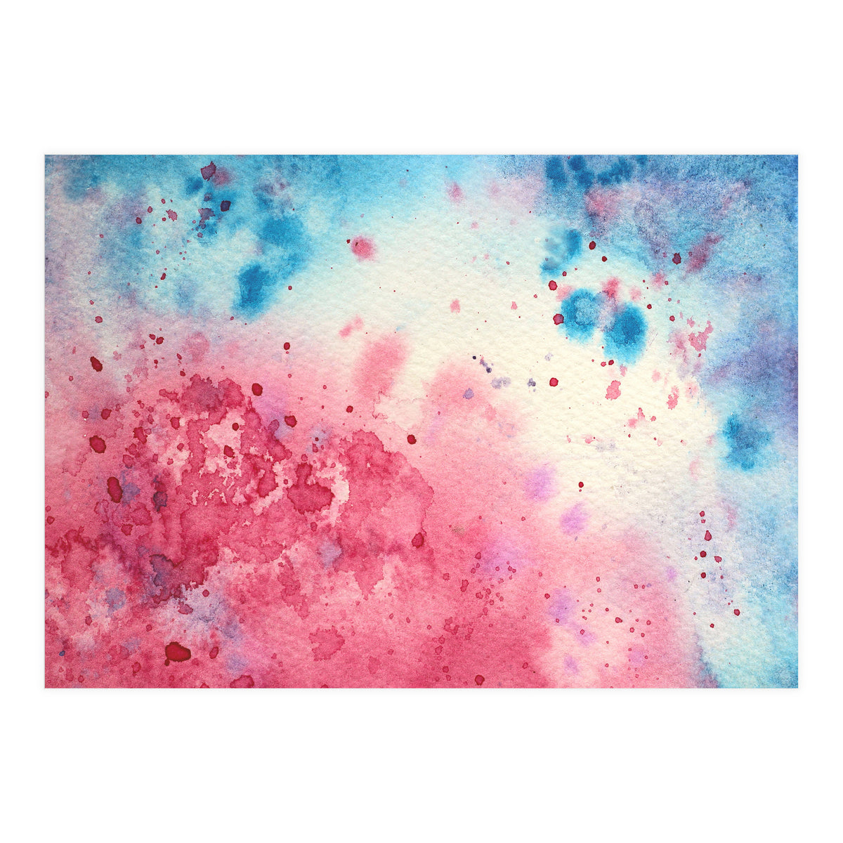 When pink meets blue || abstract watercolor (Print Only)