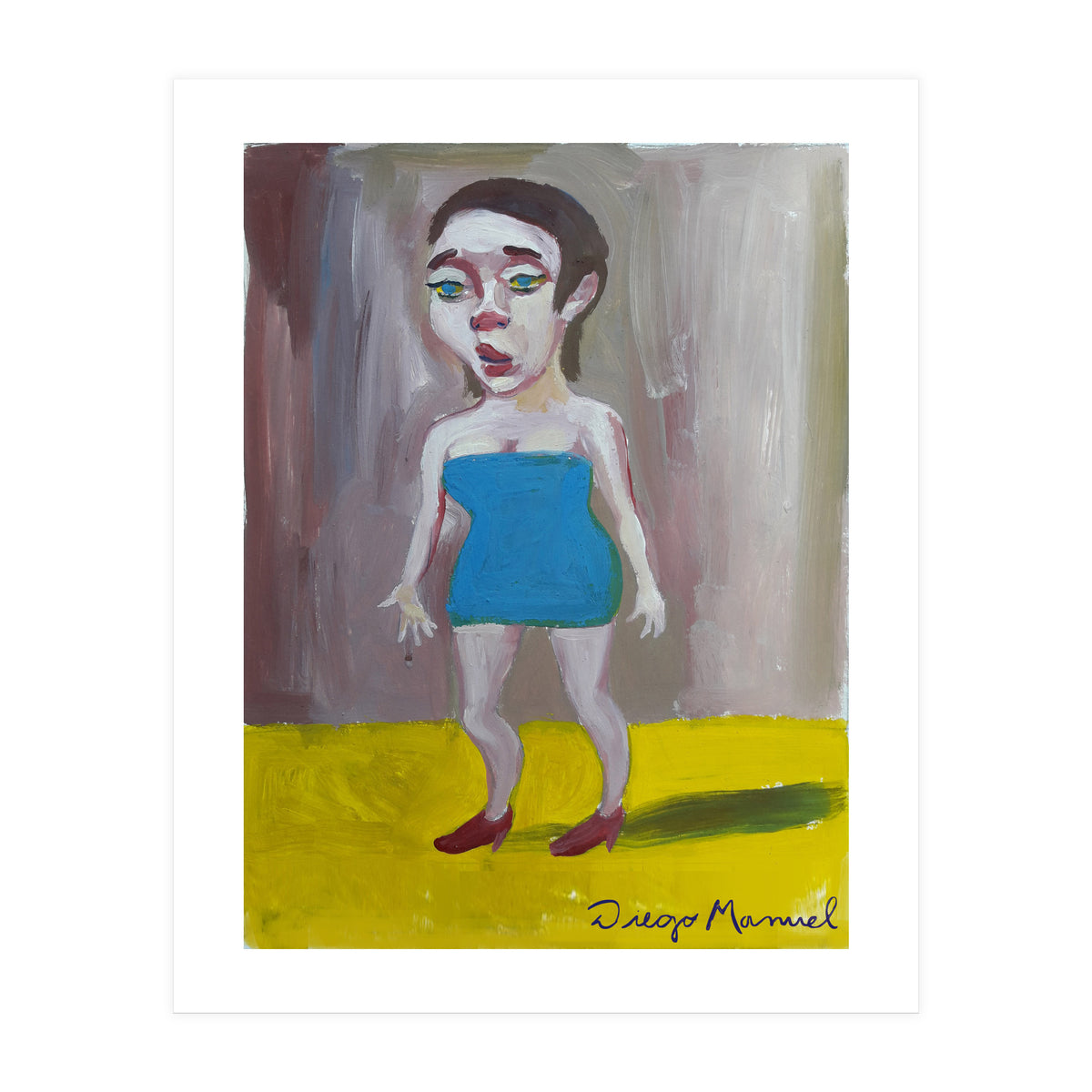 Light Blue Dress Girl (Print Only)