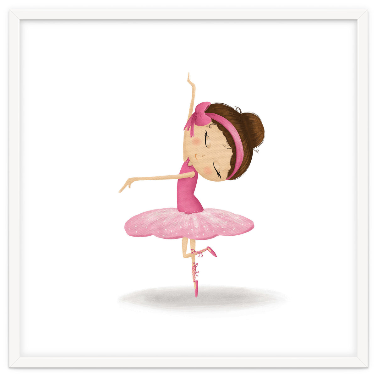 Adorable Twirling Ballerina Nursery Print