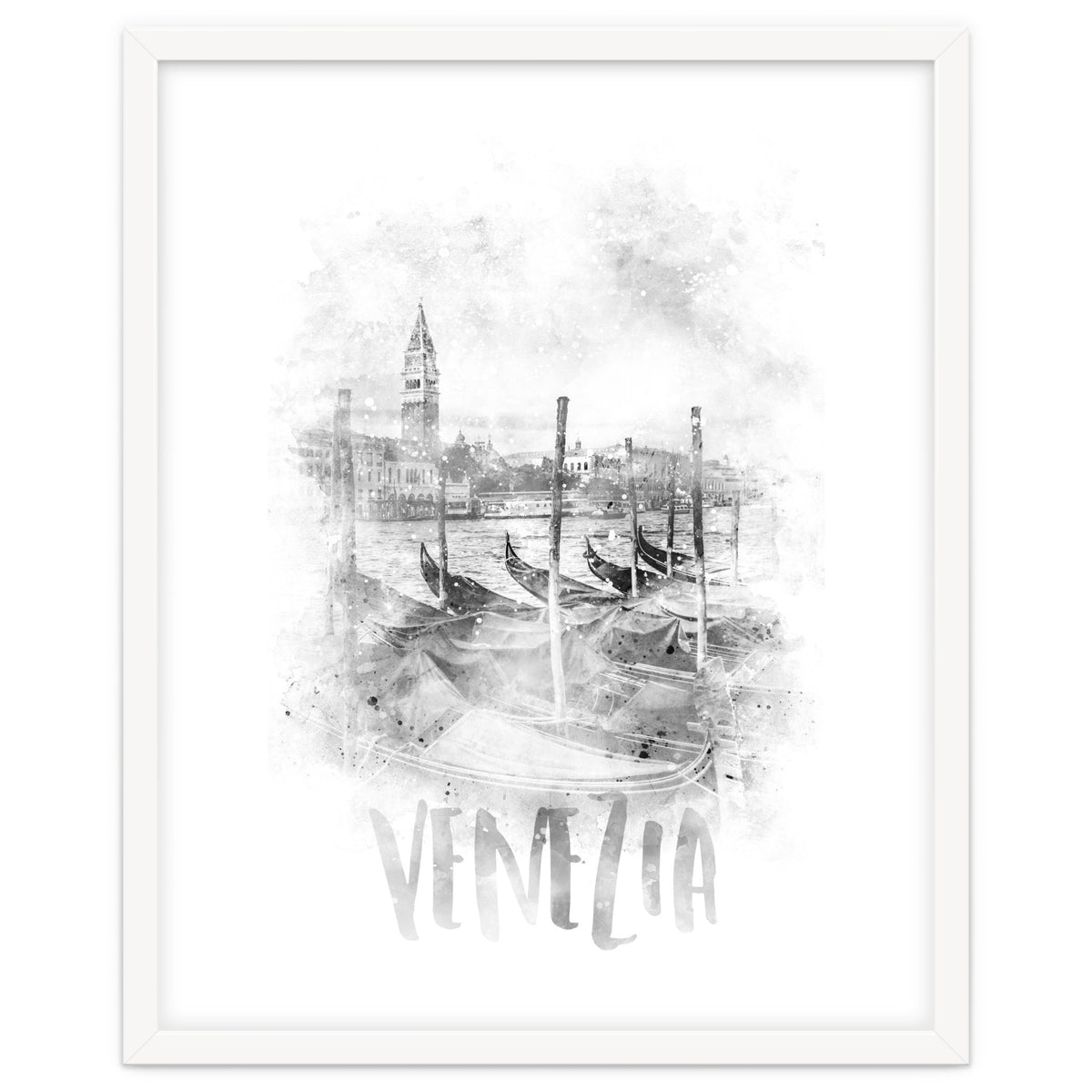 Monochrome Art CANAL GRANDE | watercolor