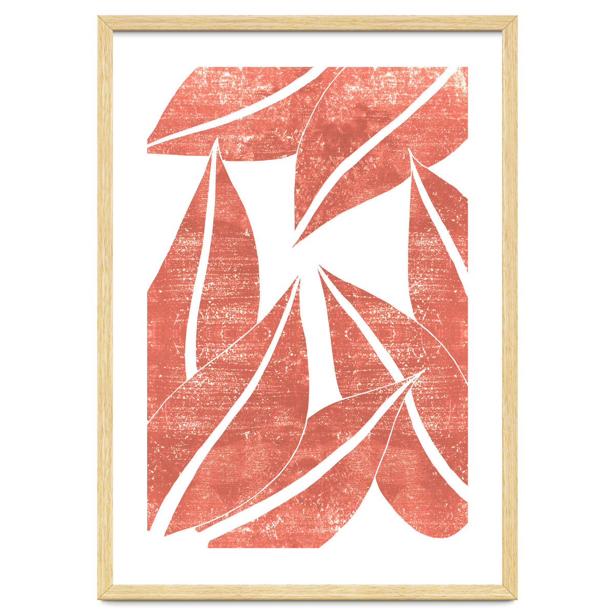 Abstract Terracotta Leaves 1 - Burnt Orange