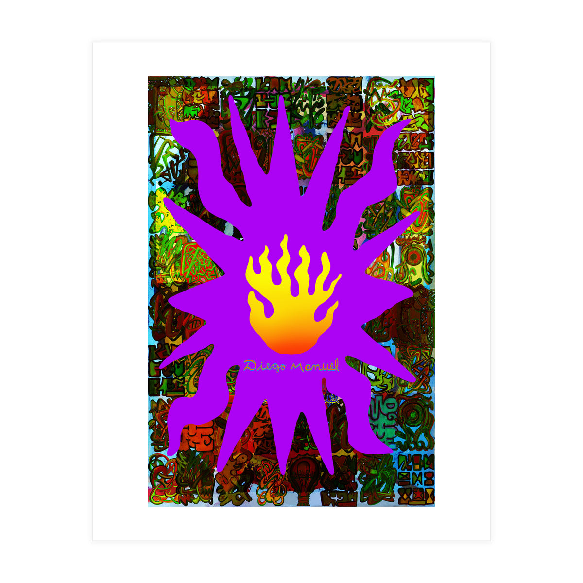 Fuego Y Graffiti 60 (Print Only)