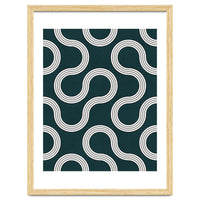 My Favorite Geometric Patterns No.35 - Green Tinted Navy Blue