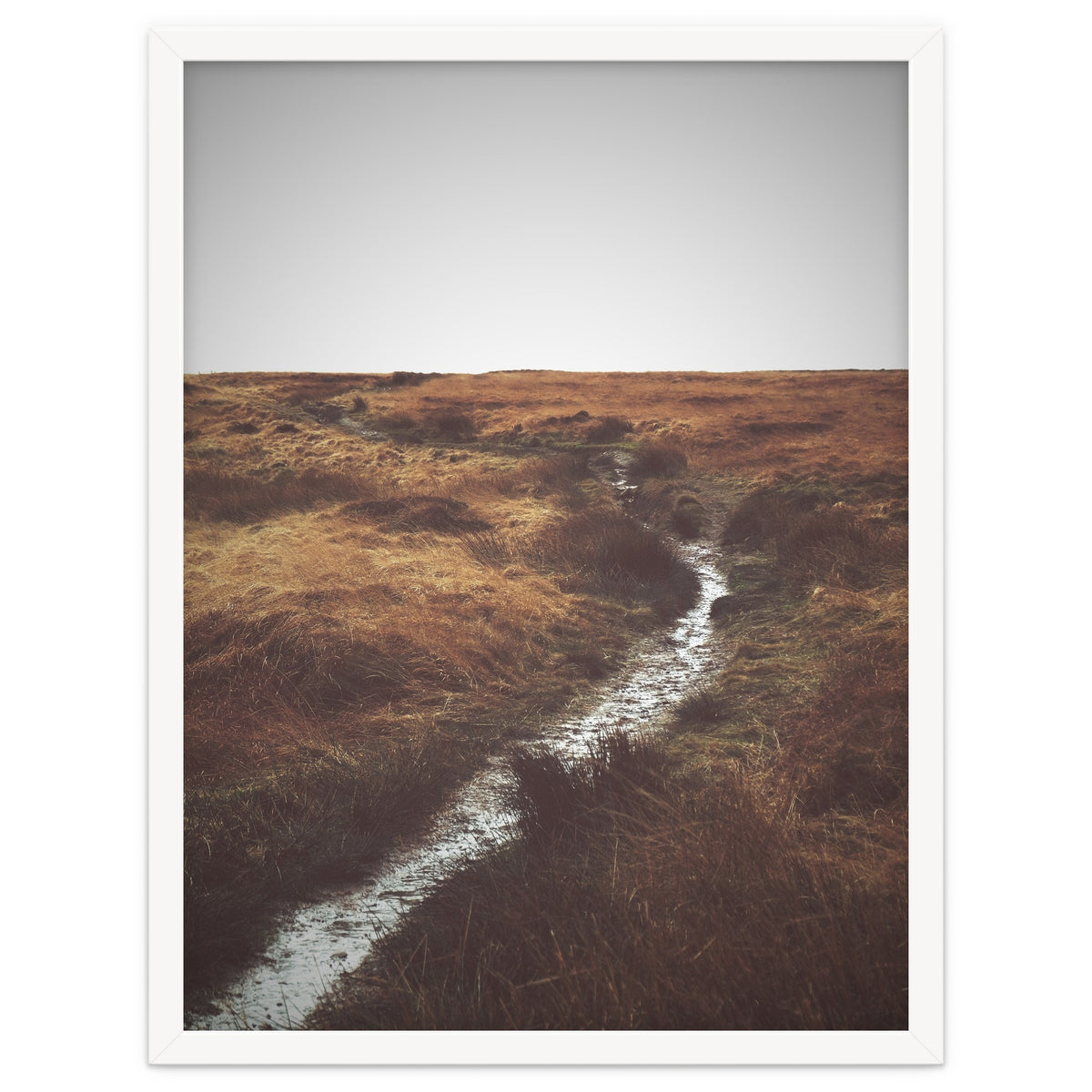 Bleak winter landscape of Saddleworth Moor