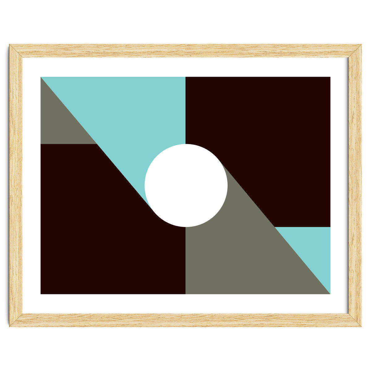 Geometric Shapes No. 29 - baby blue & grey