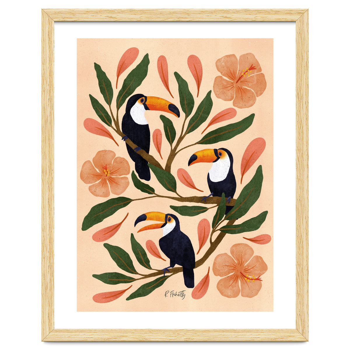Toucans in the Hibiscus