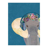Boho Elephant listening to Music (Print Only) thumbnail